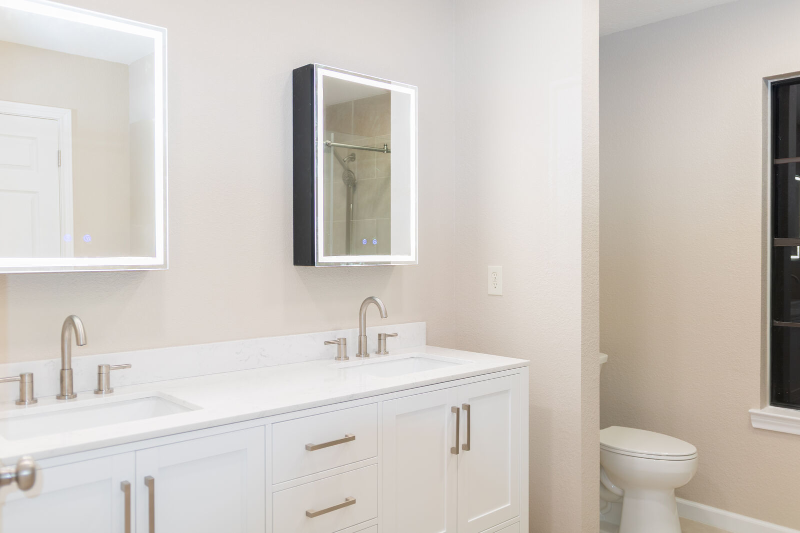 Bathroom vanity after renovation