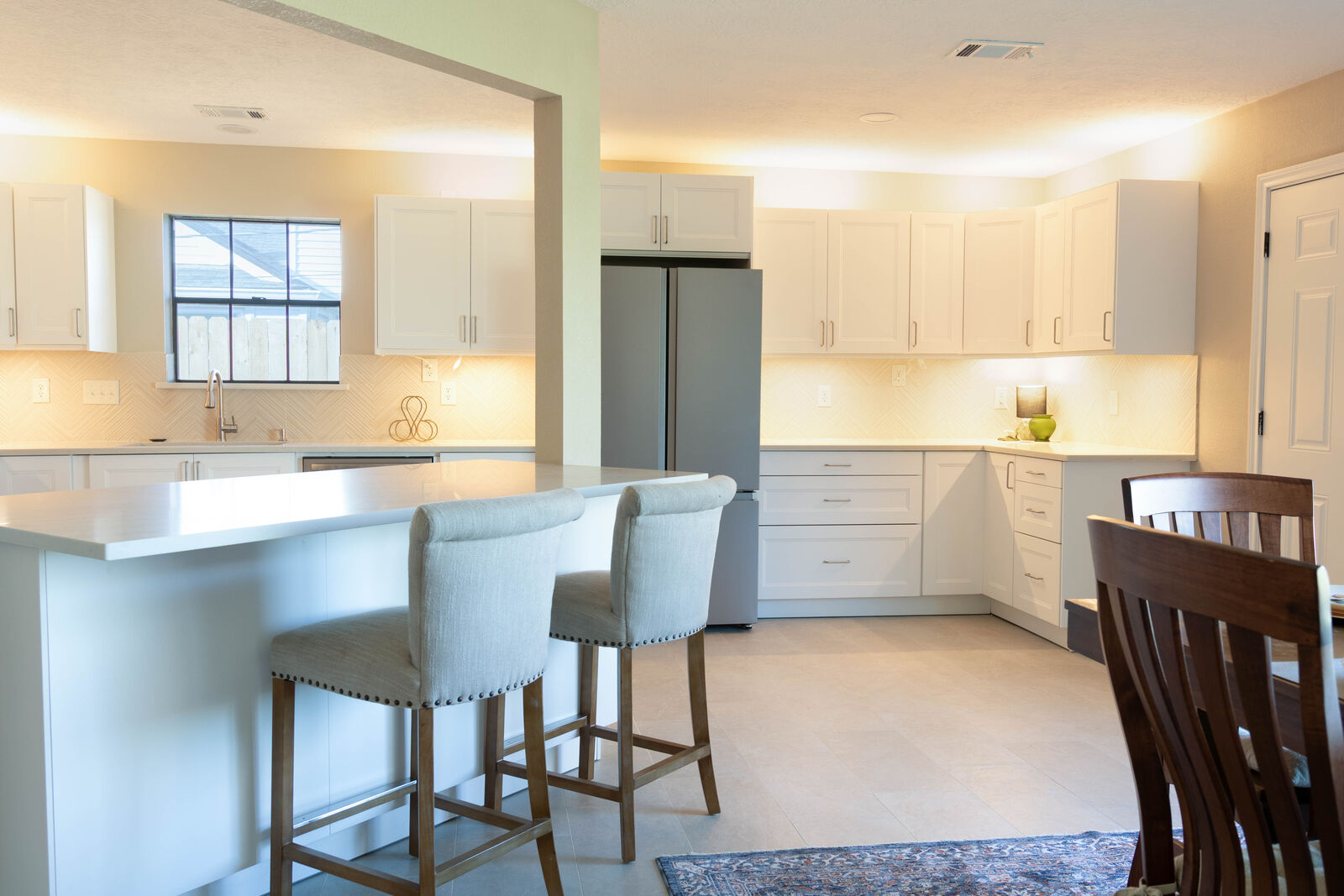 Kitchen island with seating